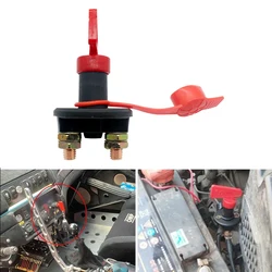 300A 12V 24V Red 2Key Cut Off Battery Main Kill Switch Vehicle Car Modify Isolator Disconnector Truck Boat Auto Car Power Switch