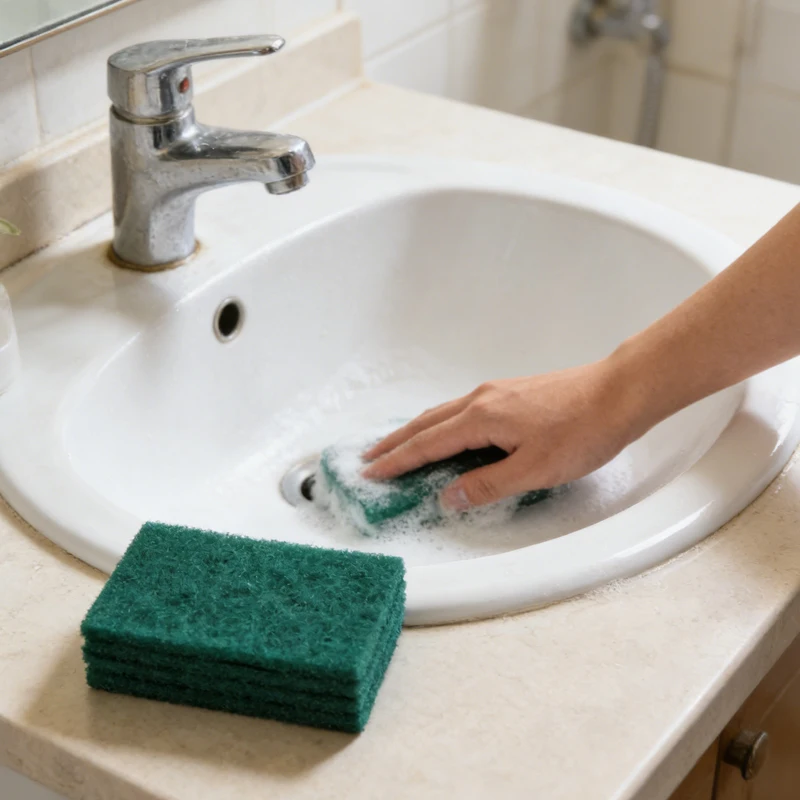 

10Pcs Scourer Scouring Pad, Heavy Duty Scour Pads Sponge Dish Scrubber Reusable Household for Kitchen and Cleaning Cloth Tool