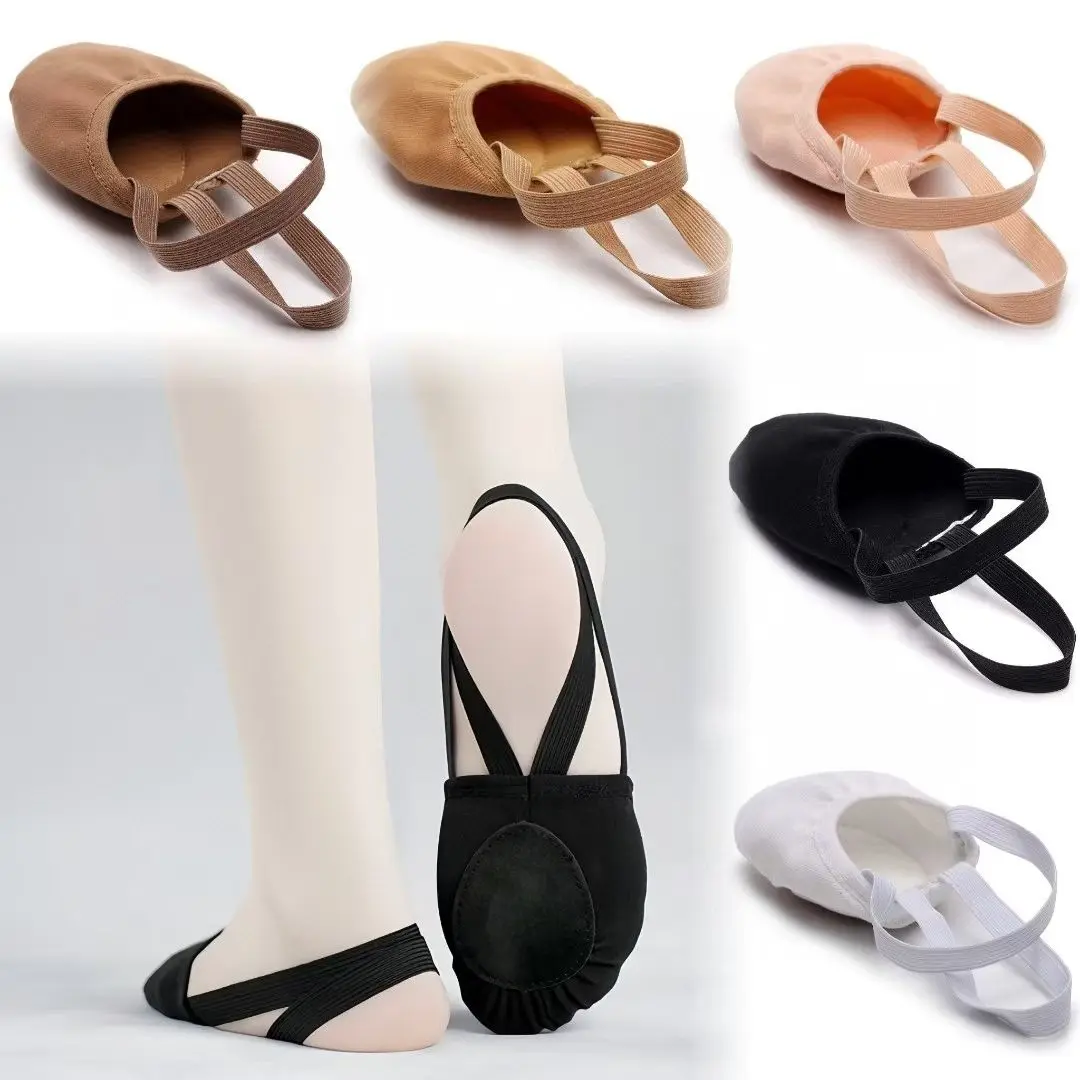 Women's Belly Shoes Half Sole Ballet Shoes Elastic Band Dance Shoes Rhythmic Gymnastics Lightweight Comfortable Dance Wear