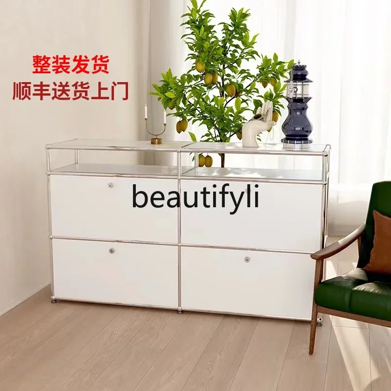 

Cy56 USM medieval stainless steel TV cabinet storage module combination dining side cabinet living room chest cabinet