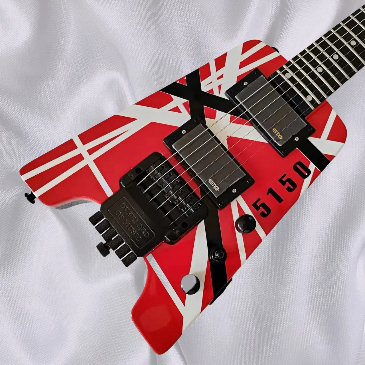 Heißer verkauf gute qualität Klassische Headless E-gitarre 5150 elektrische gitarre, doppel schütteln tremolo system, schöne aussehen,