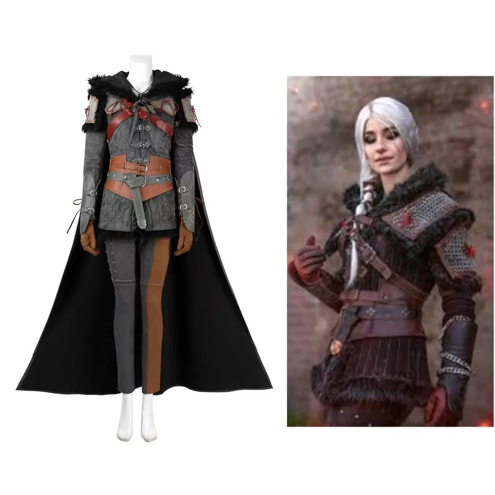 

Game Ciri Cosplay Costume Women Battle Uniform Halloween Carnival Party Outfits