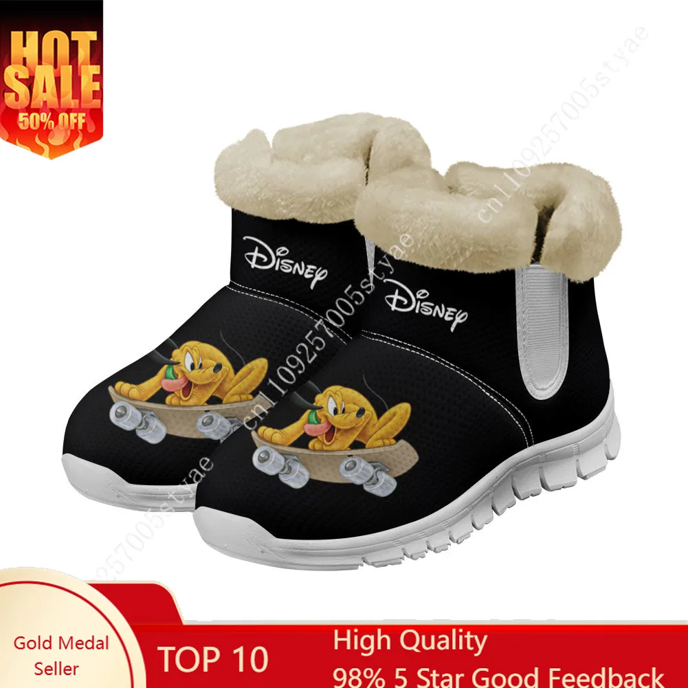

Disney Pluto Snow Boots Mens Womens Warm shoes lightweight casual boots Shoes Outdoor Sports Shoes