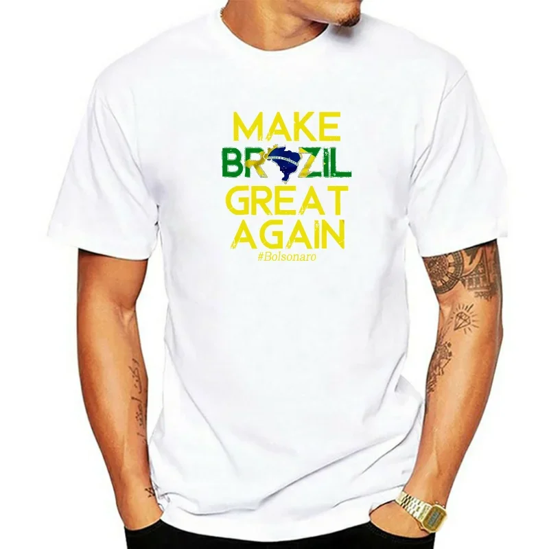 Männer t-shirt Machen Brasilien Großartig Bolsonaro Frauen männer hemd grafik t-shirts druck t tops Baumwolle street fashion kurzarm