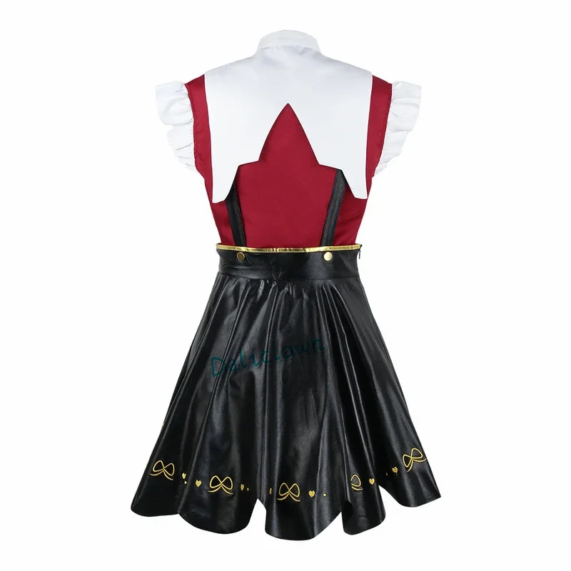 Needy Girl Overdose Cosplay Costume Black Faux Leather Skirt Wig Anime JK Uniform White Abyss KAngel Ame Chan Cosplay Costume