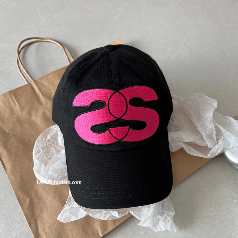 

Korean Sweet S Embroidery Baseball Hats For Women Solid Color Korean Girl Peaked Cap Outdoor Soft Cotton Snapback Sun Visors Hat