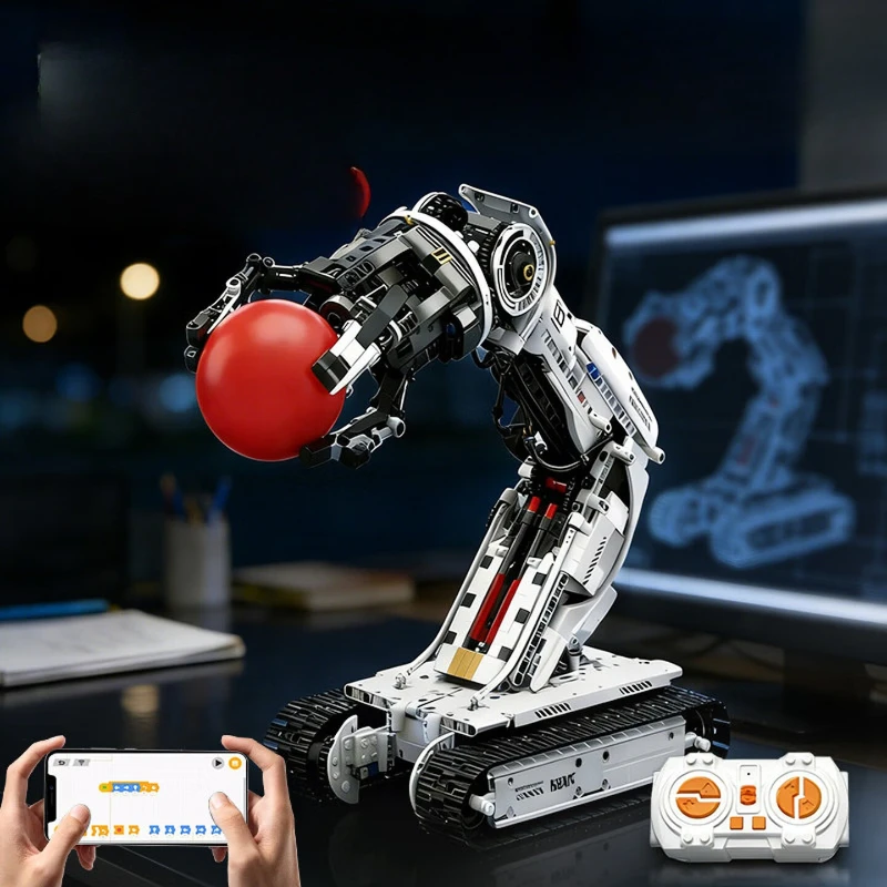 Programming robot arm robot toy science education puzzle electric building block assembly boy birthday gift