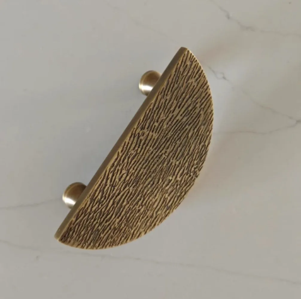 Hammer Patterned Antique Bronze Brass - Modern Minimalist Cabinet Kitchen Circular Antique Style Cabinet Door Drawer Handle