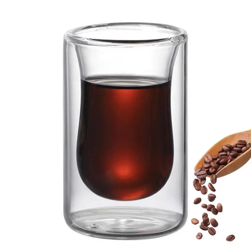 Double Wall Glass Coffee Mugs Clear Borosilicate Glass Mugs Glass Coffee Mugs Insulated Coffee Glass Cappuccino Cups Tea Cups