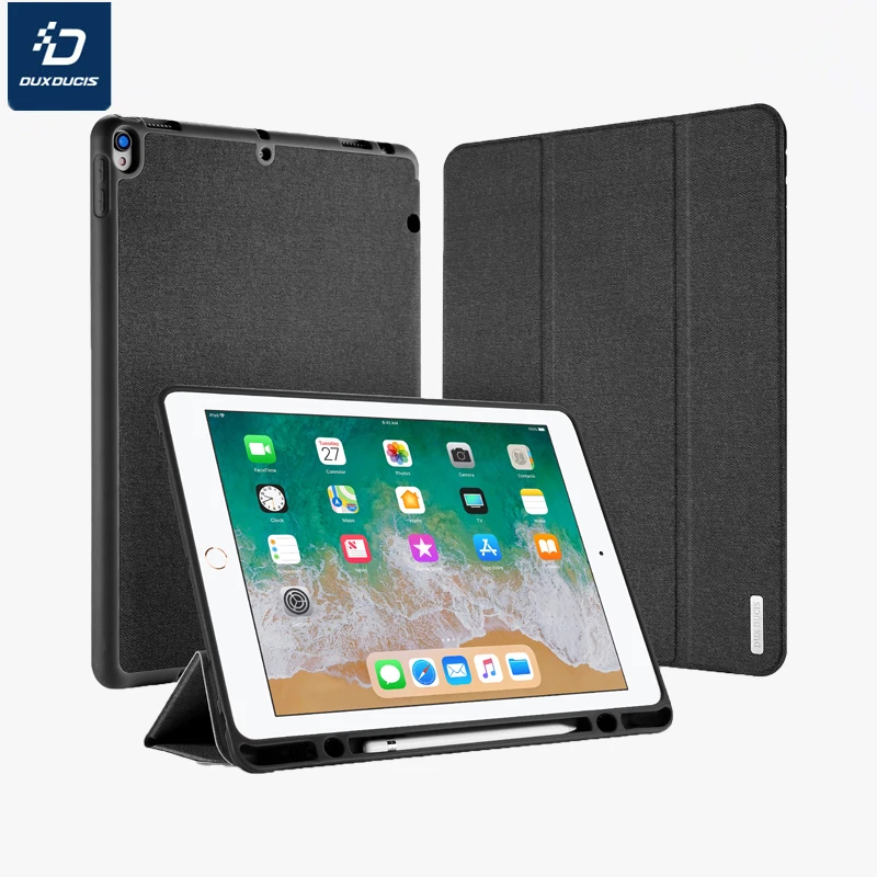 DUX DUCIS woven design tablet protective cover For Apple iPad Pro12.9(2017) Fall prevention Pen slot Trifold stand protect cover