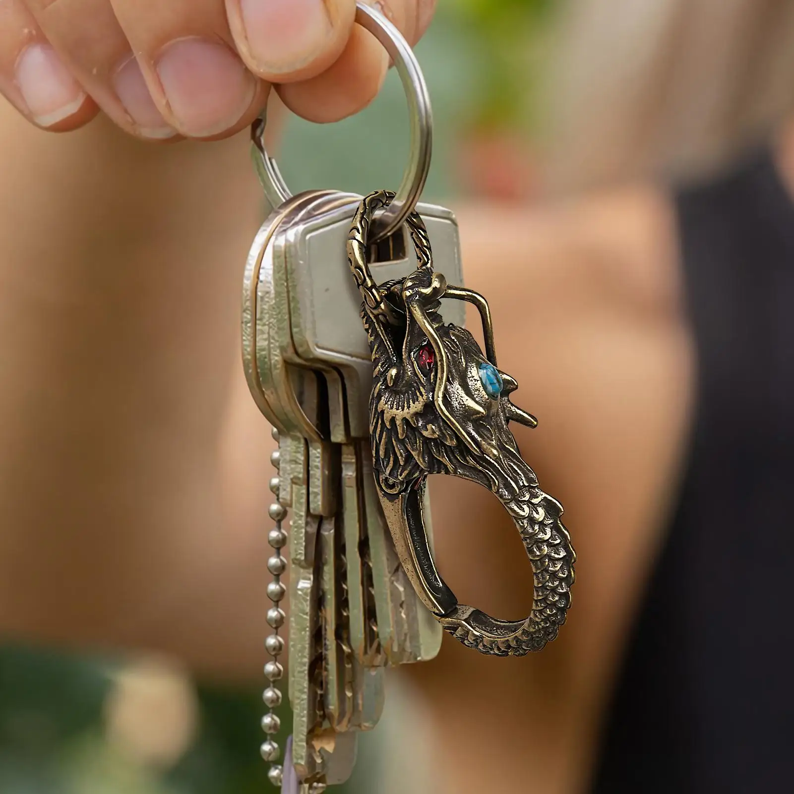 

Латунный карабин, брелок с драконом, кулон, подвеска, очаровательный аксессуар, брелок для женщин и мужчин, Рождественский автомобильный кошелек, сумка на удачу