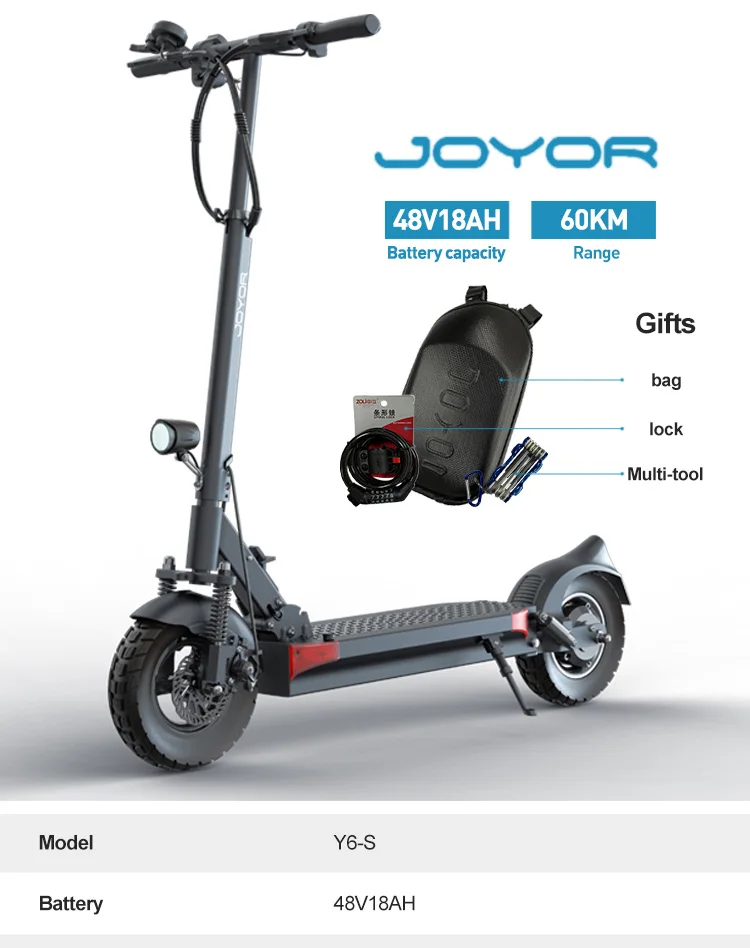 JOYOR Y6-S Elektroroller für Erwachsene, 48V 18AH Akku, faltbarer E-Scooter, 10 Zoll Luftreifen, All-Terrain E-Scooter – Detail 1