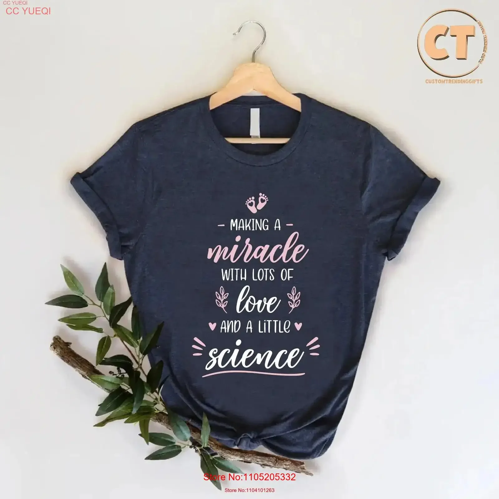 IVF T Shirt Infertility Awareness Week Transfer Day Outfit Pregnancy One In 8 Prayer Support vintage Washed streetwear Stylish