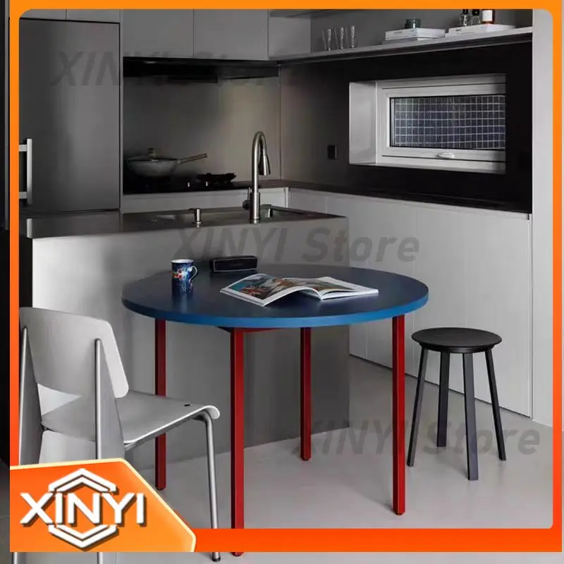 Round Dining Table for Memphis Modern Minimalist Small Space Home Use Colorful Desk Minimalist Trendy Coffee Table
