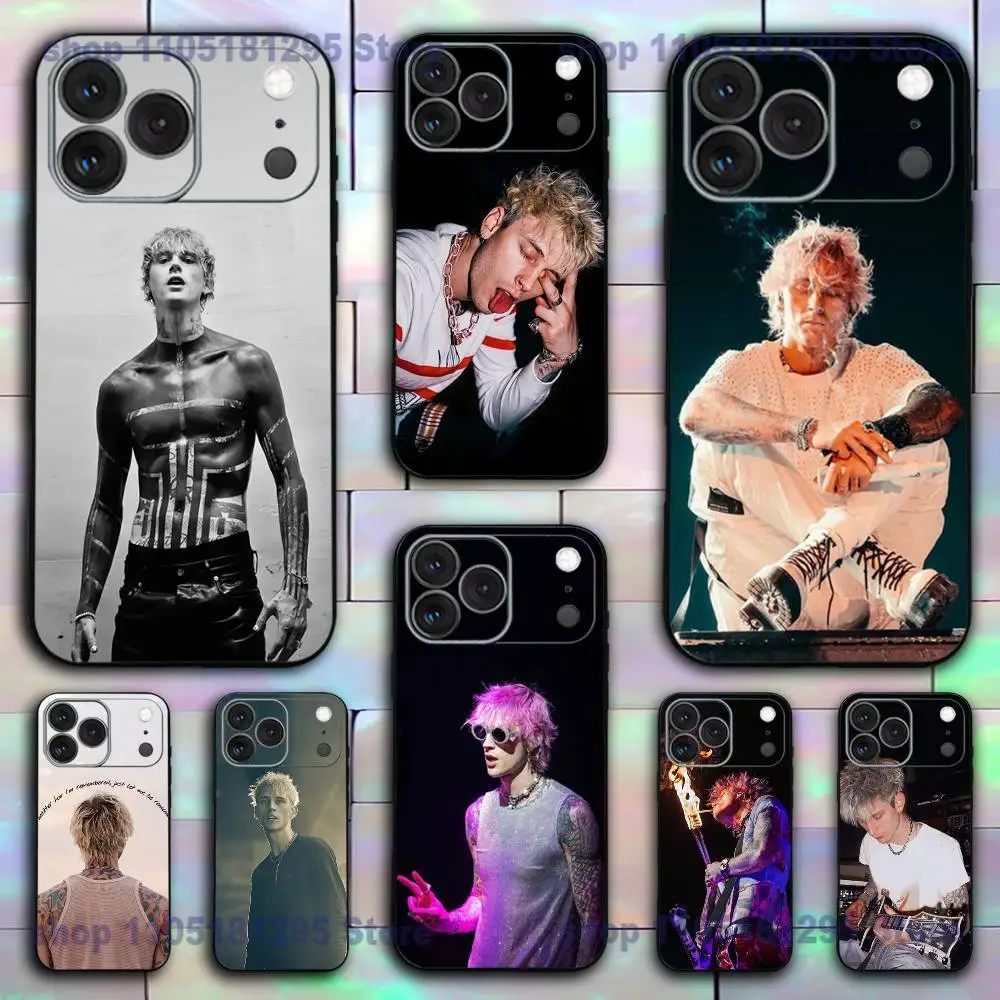 

M-Machine Gun Kellys Phone Case For iPhone 17,16,15,14,13,12,11,XR,Pro,XS,Max,XR,Plus,Mini Soft Silicone Black Shockproof