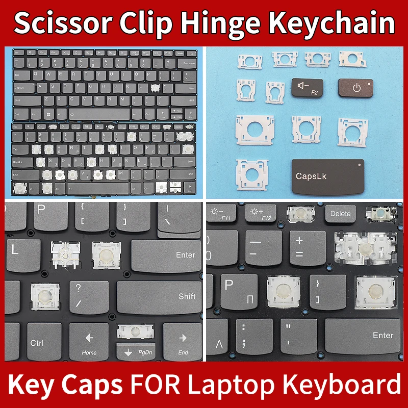 Replacement Keycaps Scissor Clip Hinge For Lenovo Yoga 520-14 520-14IKB (80X8 81C8) Yoga 720-15IKB Keyboard Keychain