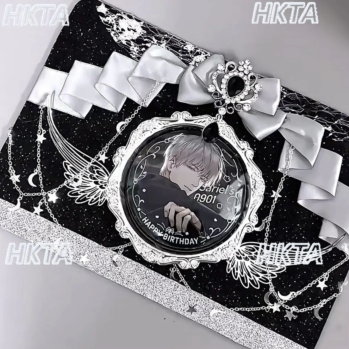 

Product No-Tie Two-Dimensional Anime Plate Pain Plate Bag Full Set Background Plate Tie Bag Silver Harajuku Pain Bag Accessories