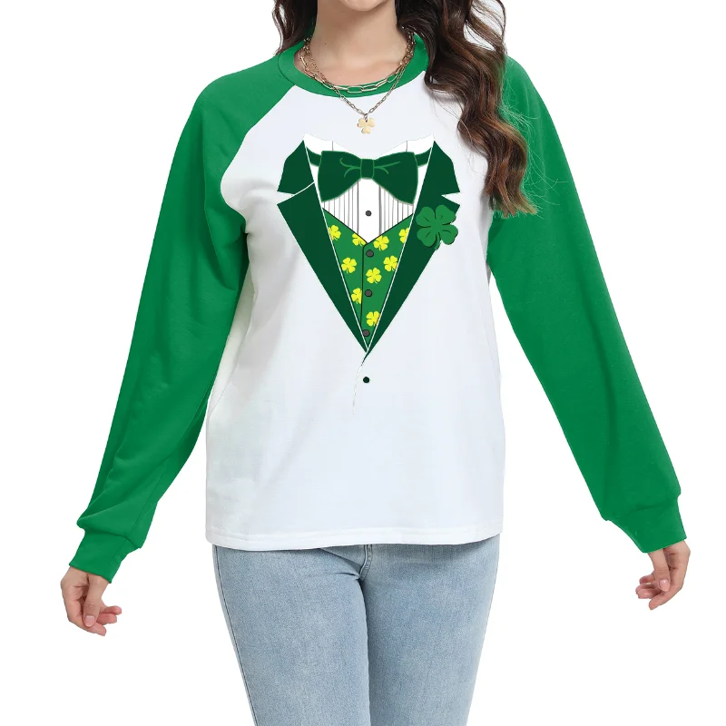 

Zawaland Female Hoodies Long Sleeve Tops Green Crew Neck Summer Comfy Tops Fashion Clothes Pullover Sweaters For women Shirts