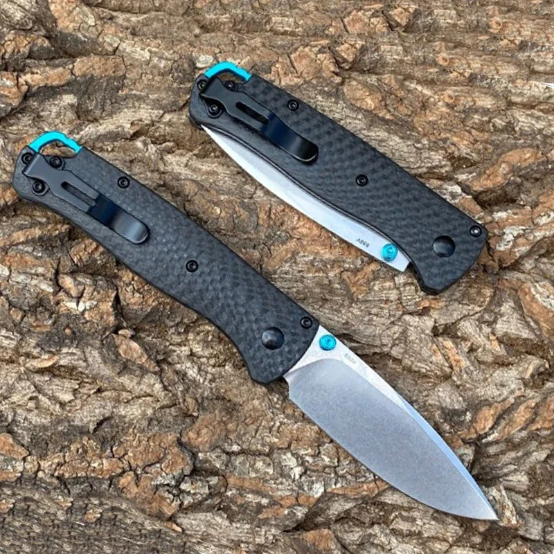 BM 533-3 Mini  Carbon Fiber Folding Knife  S90V Black Outdoor Camping Hunting Pocket Tactical EDC Tool 535 Knife