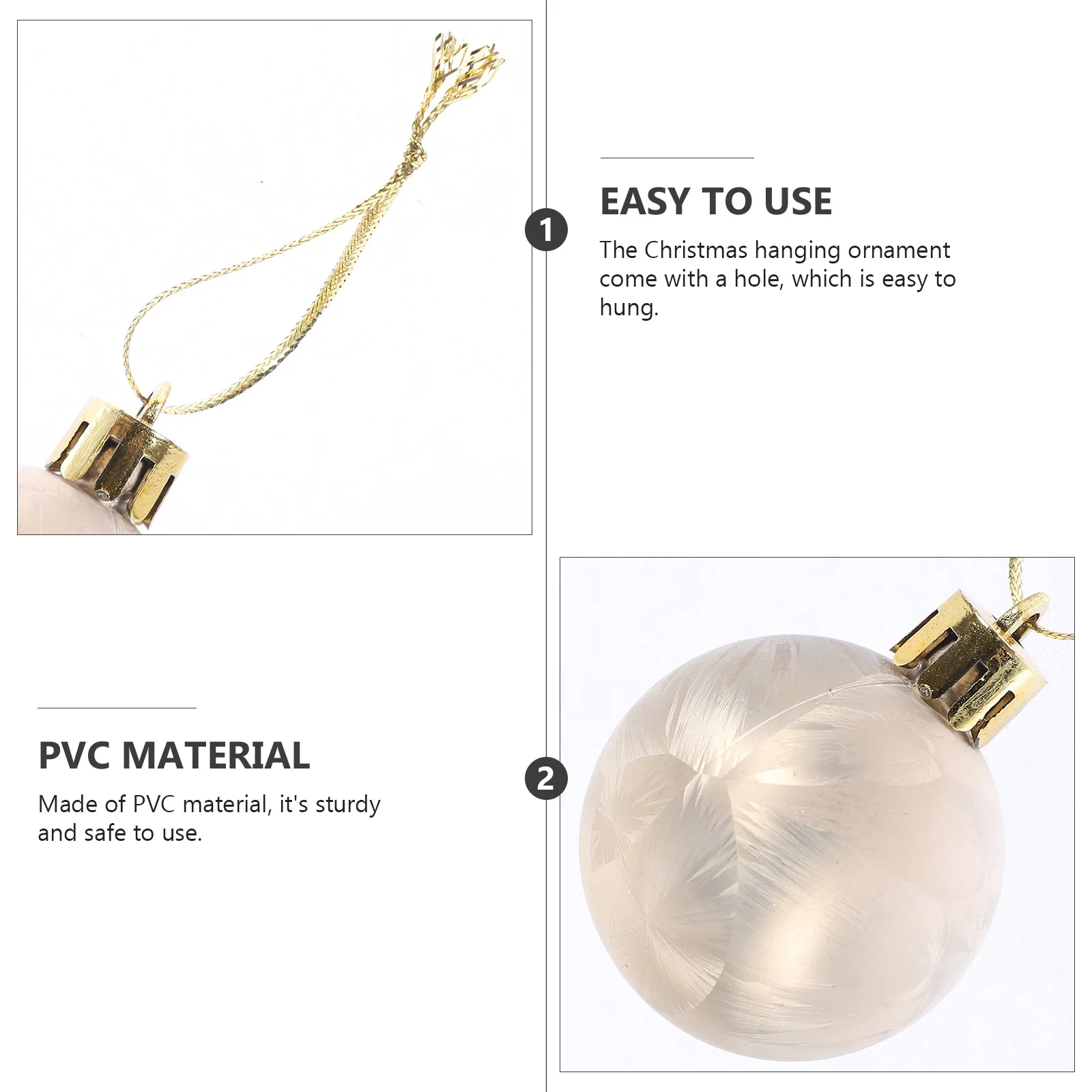 

24Pcs Christmas Ball Ornaments Stylish Xmas Tree Hanging Balls Christmas Tree Decor for Home Party Office Xmas Supplies