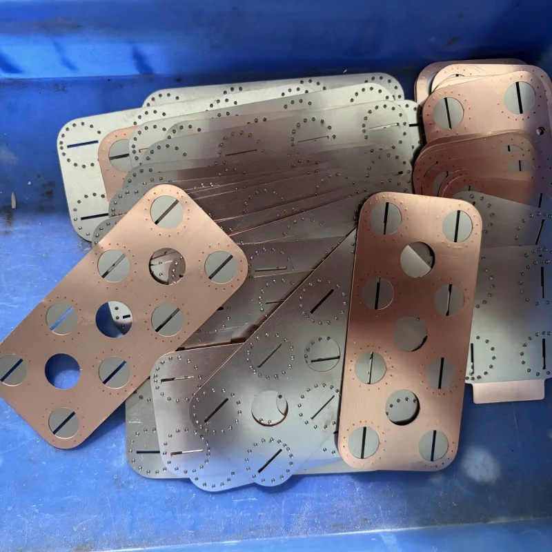 Best-selling Cooper 21700 Pure Copper 0.3mm Spot Welding Sheet 0.2mm Laser-Cut Interlayer Copper-Nickel Composite 20pcs for Elec - view 2