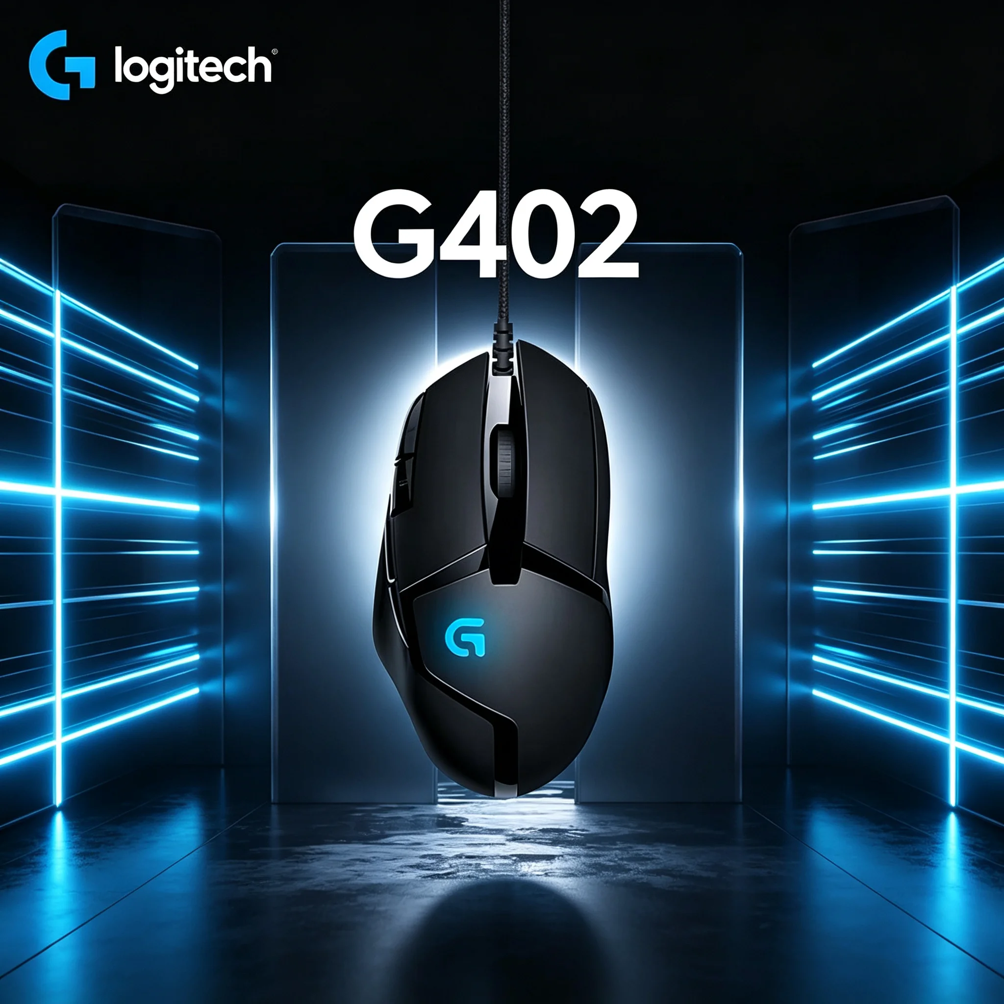 Logitech G402 Hyperion Fury Wired Optical Mouse High‑Accuracy Positioning Programmable Buttons For Game And Office Work