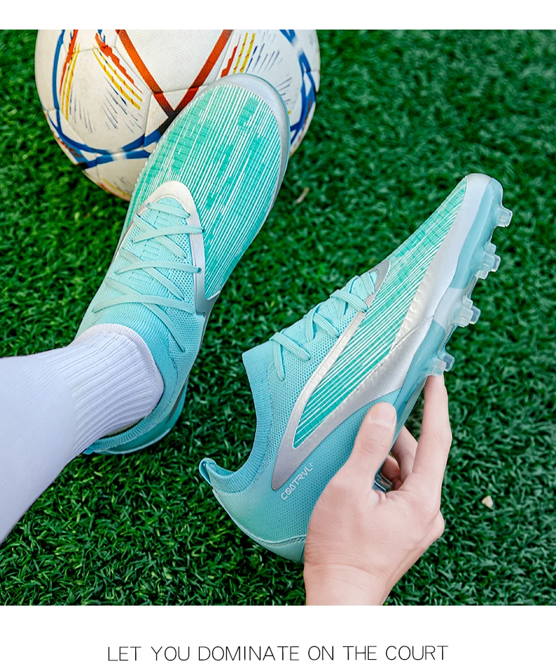 Neue Männer Fußball Schuhe Sport Stollen Erwachsene Atmungsaktive Rutschfeste Fußball Stiefel Outdoor Lange Spikes Training Jungen Spiel Bequem – Detail 5