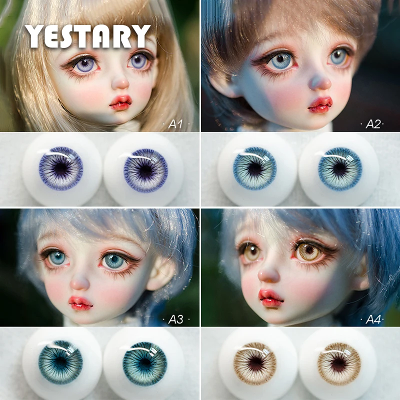 

YESTARY Eyes For Toys BJD Doll Accessories 1/3 1/4 1/6 Sparkling Plaster Eyes 10/12/14/16MM DIY Handmade Color Eyeball BJD Dolls