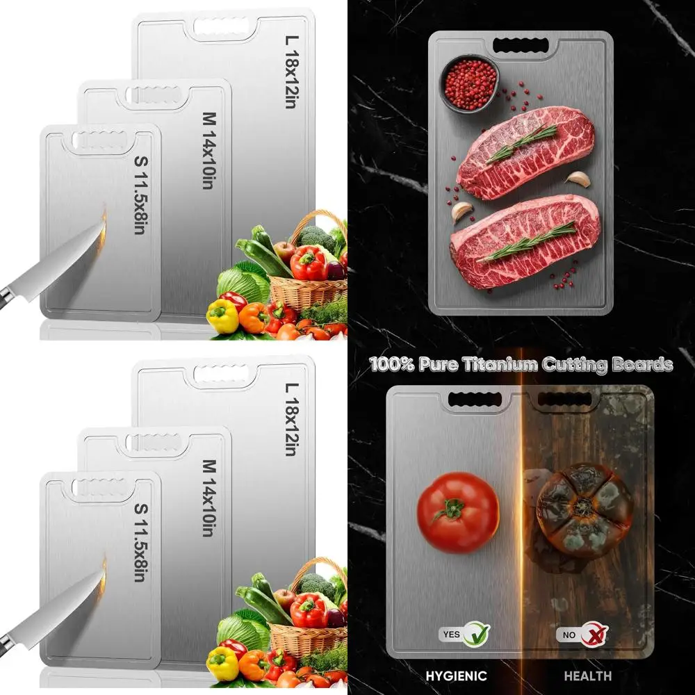 

Medium Size 2025 Titanium Double-Sided Chopping Board for Kitchen, Ideal for Meat, Vegetables, and Fruits
