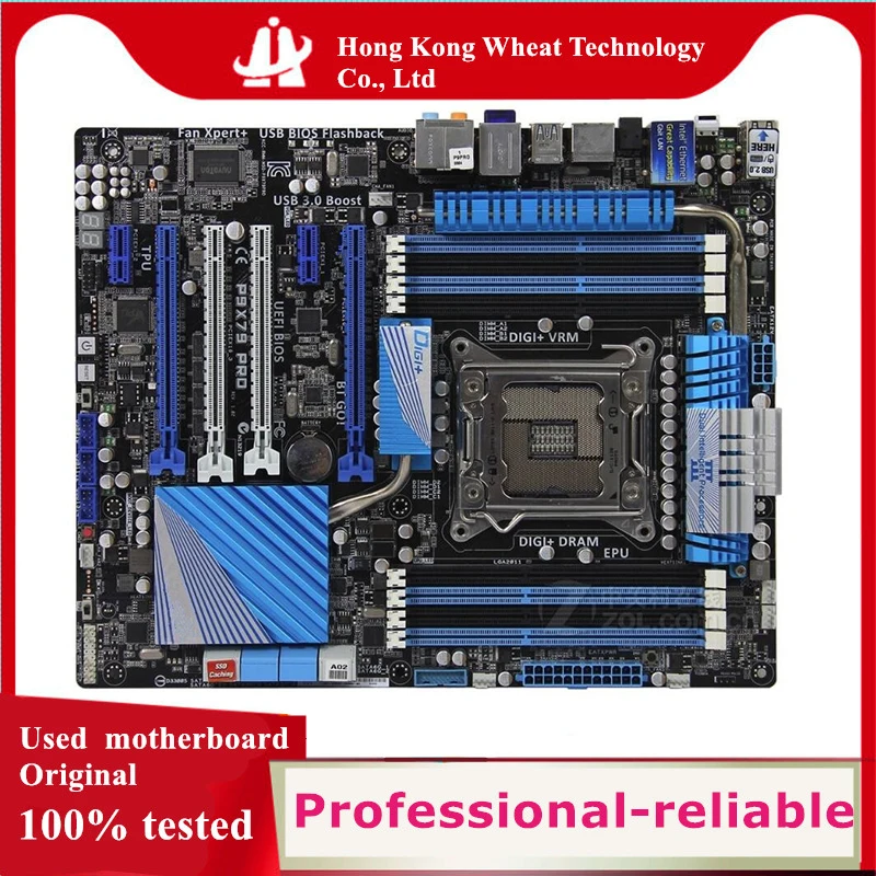 For Intel X79 P9X79 PRO motherboard Used original LGA 2011 LGA2011 DDR3 64GB USB2.0 USB3.0 SATA3 Desktop Mainboard