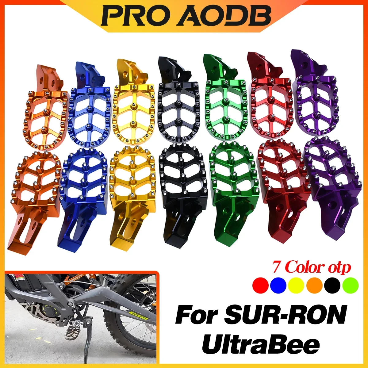 Für Surron Ultrabee Ultra Bee Off-Road Elektrofahrzeug Dirt Bike Teile Motorrad CNC Fußstütze Fußrasten Pedal SUR RON Sur-ron