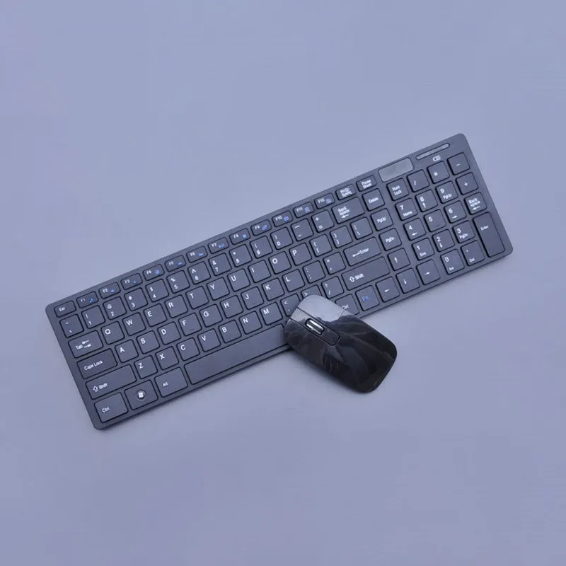 Combos ergonômicos sem fio de teclado e mouse, 2.4G, botão mudo, computador, USB, fino, desktop, laptop, negócios, escritórios