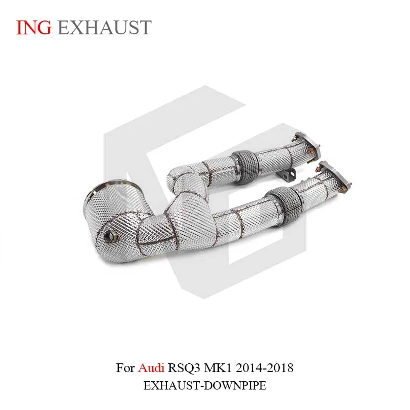 ING Exhaust System Downpipe High Flow Performance for  AUDI RSQ3 MK1 2014-2018 With Heat Shield Racing Pipe