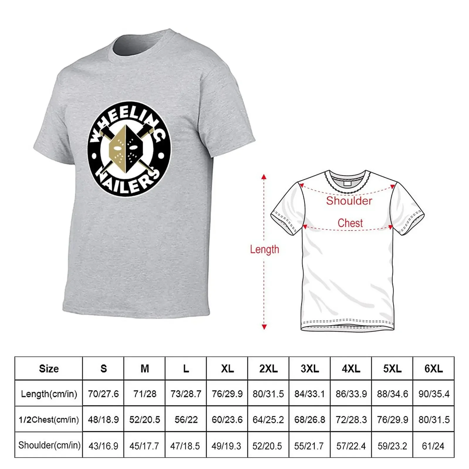 Wheeling Nailers T-Shirt summer top sports fans blanks mens graphic t-shirts pack