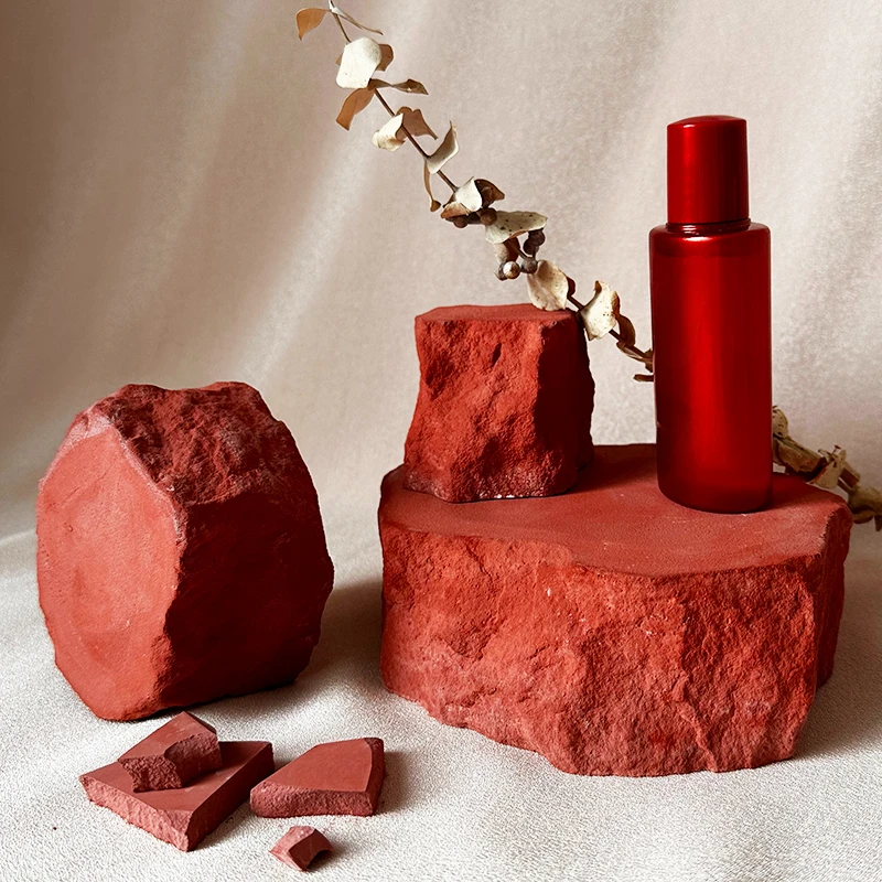 Plaster Stone Photo Poses Irregular Red Sandstone Stone Vintage Decoration Photography Prop