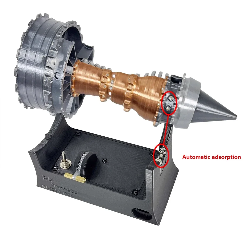 25CM TR-900 Turbofan Engine Model Kit Jet Aircraft 3D Printing Aviation Model Toy Man Kids Gift - Finished Product