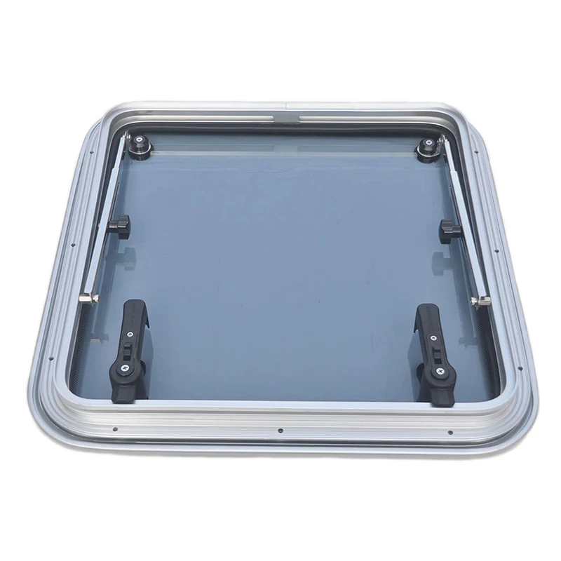 Marine Anodized Aluminum Square Hatch Porthole With Tempered Glass For Marine Window Yacht Boat Accessories