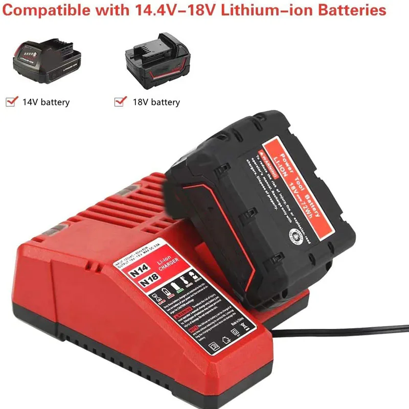 Best price Eu/US Plug 18V Power Tool Lithium Battery Charger Replacement For Milwaukee Charger 18V drop shipping