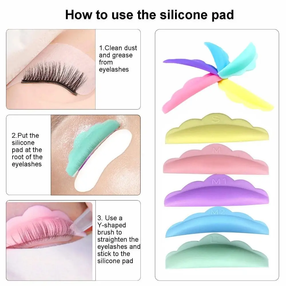 10 個のシリコーンまつげパーマパッドラミネートパッドまつげエクステンションまつげシム再利用可能なまつげリフティングシールド