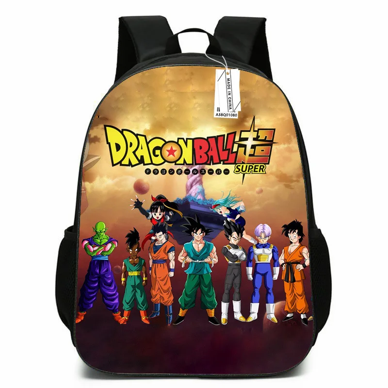 2024 New Anime Figure Dragon Ball Z Backpack Cartoon Super Saiyan Goku Student Bag Figure Teenagers Boys Toy Gifts Lunch Box Bag