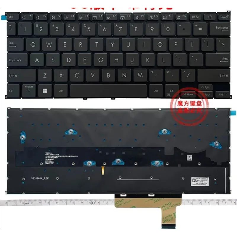 Nuevo Teclado Americano para Portátil ASUS S13 OLED 2023 UX5304 UX5304VA UX5304UA UX5304M/MA con Retroiluminación