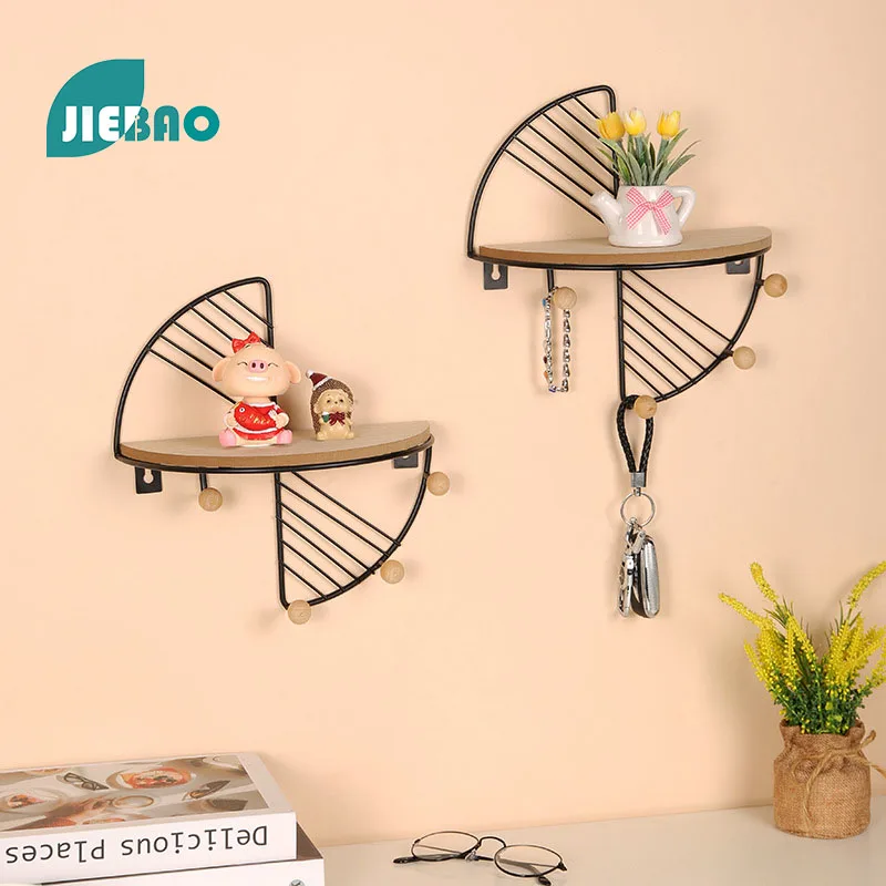 

Creative Metal Wooden Storage Rack For Wall Decoration Storage Keys
