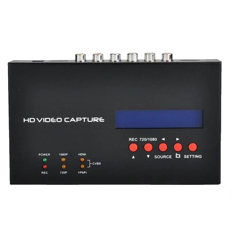 Time Scheduled Recording Ypbpr HDMI CVBS AV Video Capture Card for TV Box Laptop PC Game DVD Video Recording To USB U Flash Disk