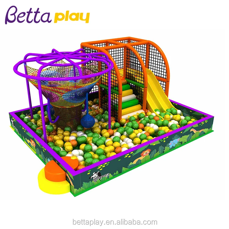 

Hot Sale Playground Crochet Kids Indoor Playground Equipment rainbow Net with Soft Playground Ball Pit