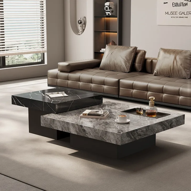 

Итальянский минималистичный журнальный столик из каменной плиты, роскошный современный простой мраморный журнальный столик для гостиной, набор мебели для дома Mesas FYCT