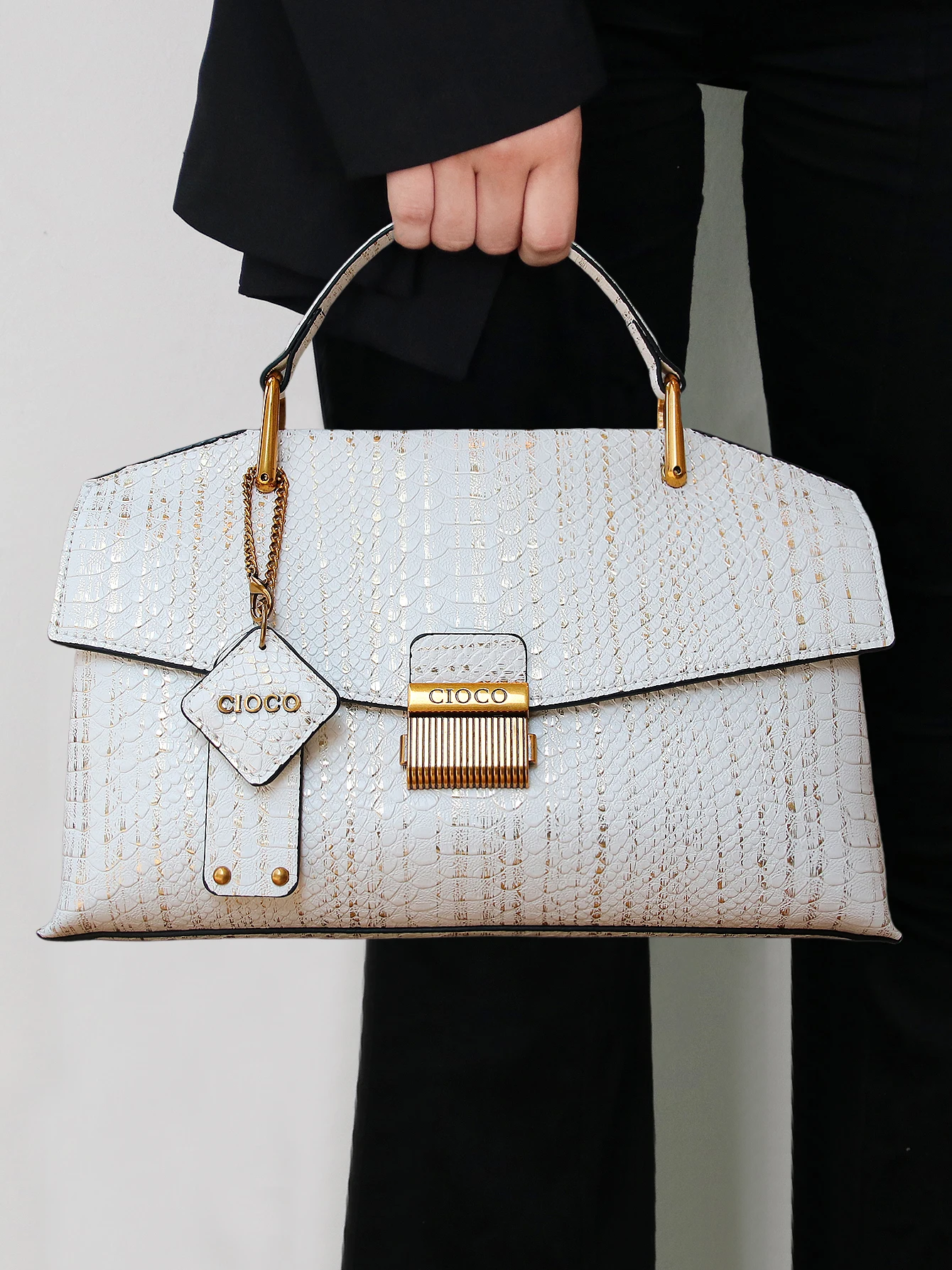2026 Neue Retro Blaue Schlangenförmige Hochwertige Handtasche Mode Luxus-Handtasche Leichtgewichtige Große Kapazität Einschulter-Messenger-Tasche – Detail 1