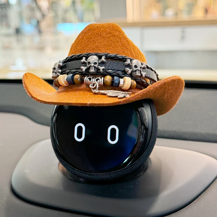 for NIO nomi   Hat robot es67et57  decorative car center console ornament western cowboy hat