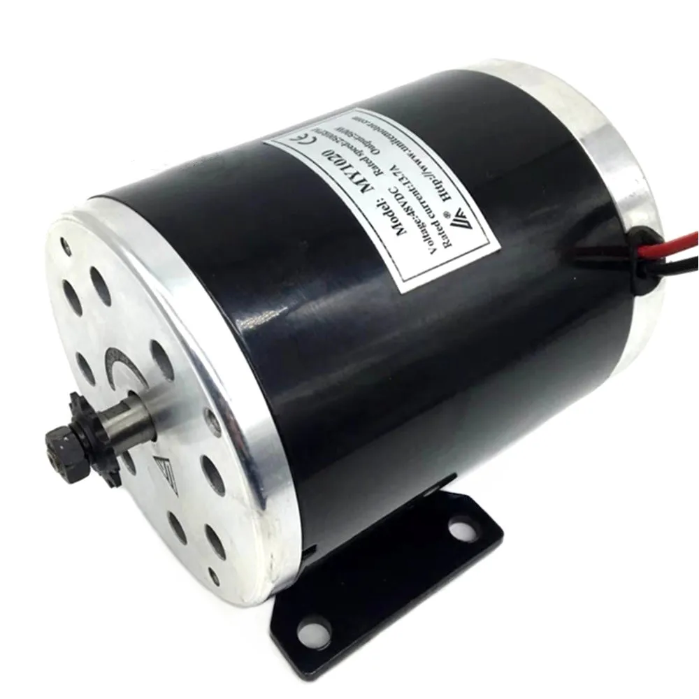 MY1020 1000W 36V 48V Silnik szybkoobrotowy, silnik szczotkowy DC z płytką dolną