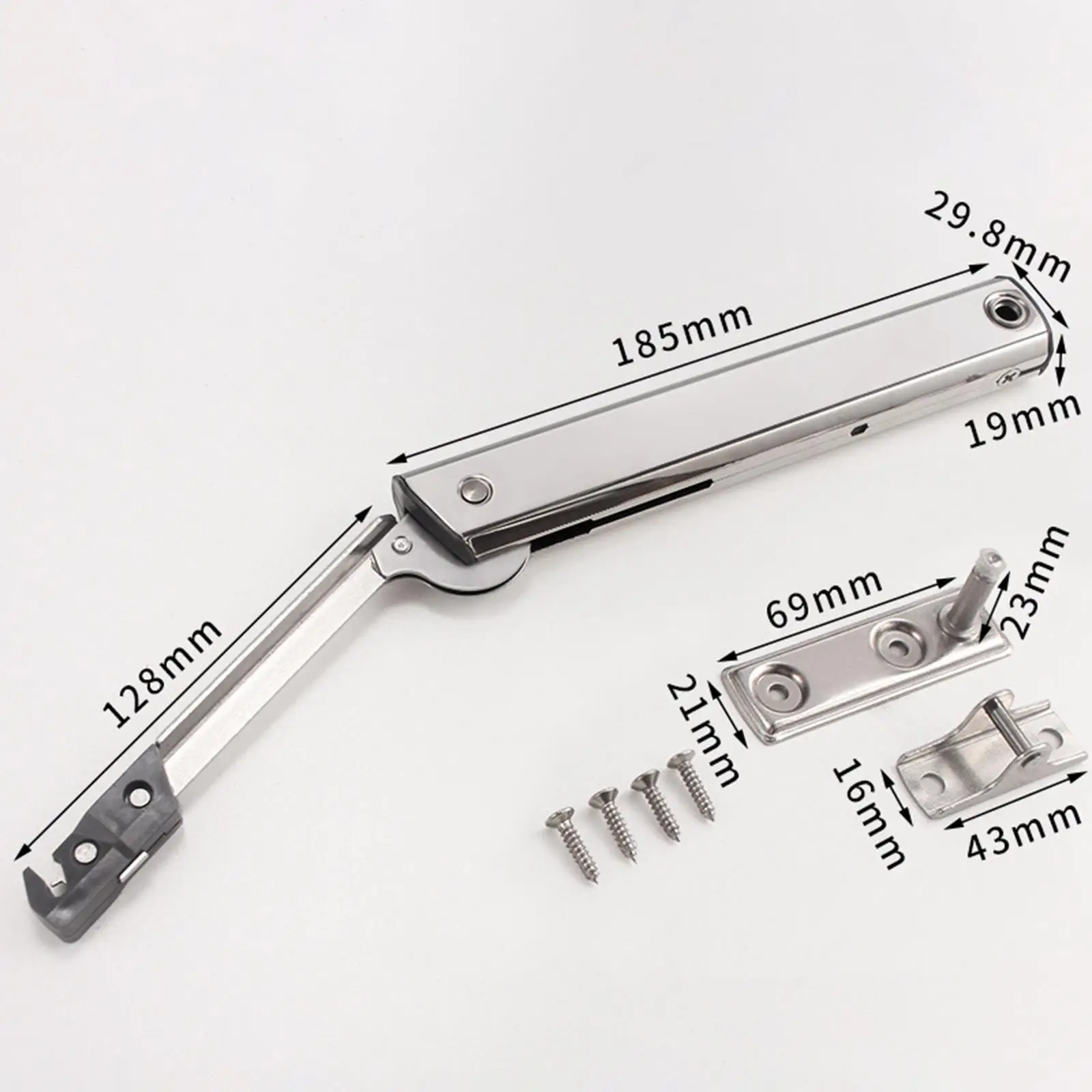 Lift Stay Support Hinge,Cabinet Door Hinge,Easy Installation Randomly Stop Hinge for Display Table,Wooden Door Cabinet,Closet
