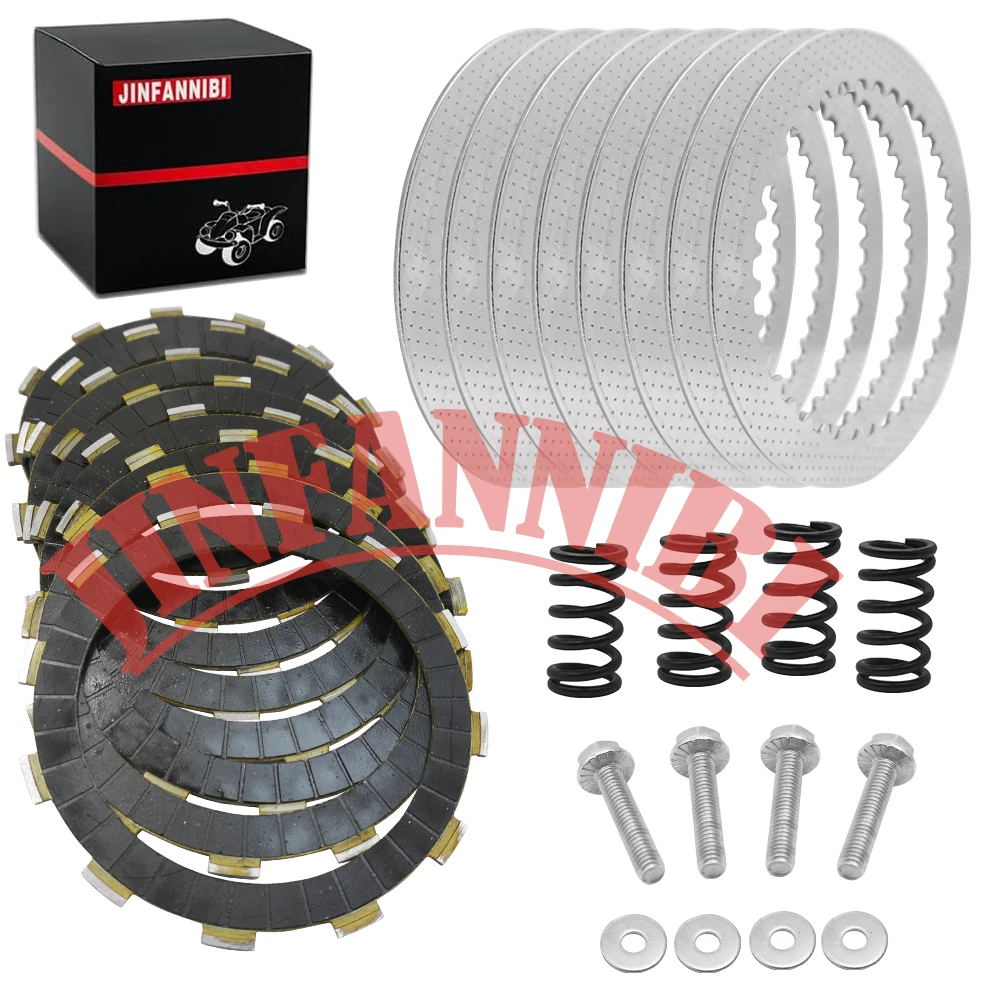 Clutch Friction Steel Plates Kit & Spring Flange Stud For Suzuki DR650SE 1996-2016 2017 2018 2019 2020 2021 2022